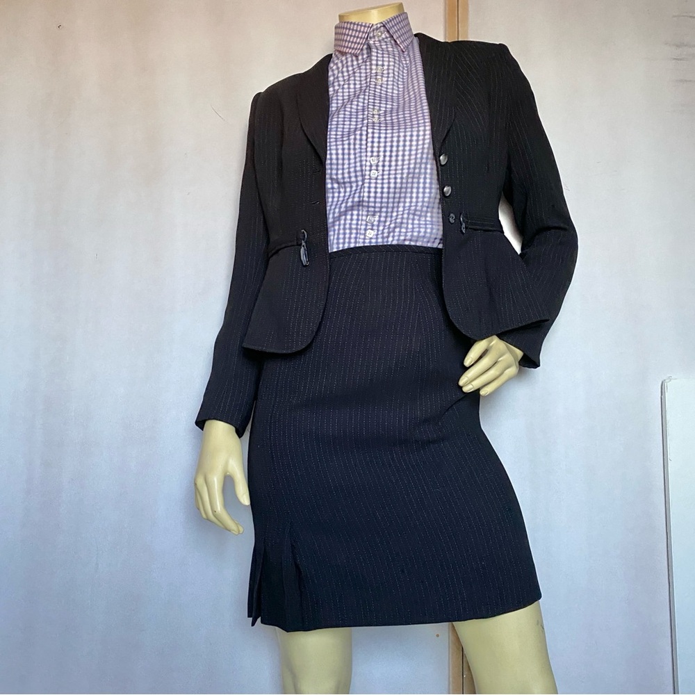 Blazer Femme Tahari Noir Et Blanc - Taille 12, Neuf Avec étiquettes